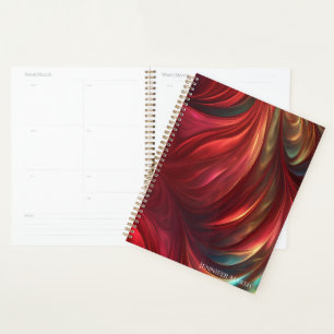 Agenda Swirl irlandés de resumen rojo