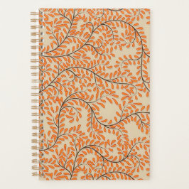 Agenda Swirling Orange Leaves on Beige Background