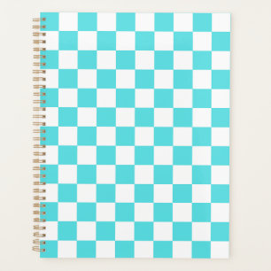 Agenda Tablero de ajedrez azul turquesa clásico visual