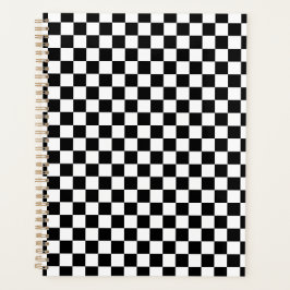 Agenda Tablero de ajedrez de cuadros negros y blancos
