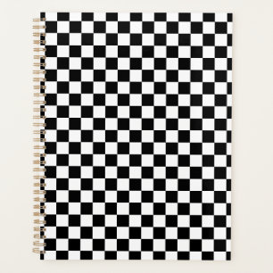 Agenda Tablero de ajedrez de cuadros negros y blancos