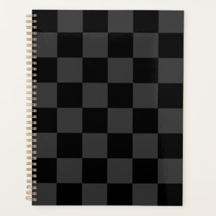 Agenda Tablero de ajedrez negro clásico y negro humeante