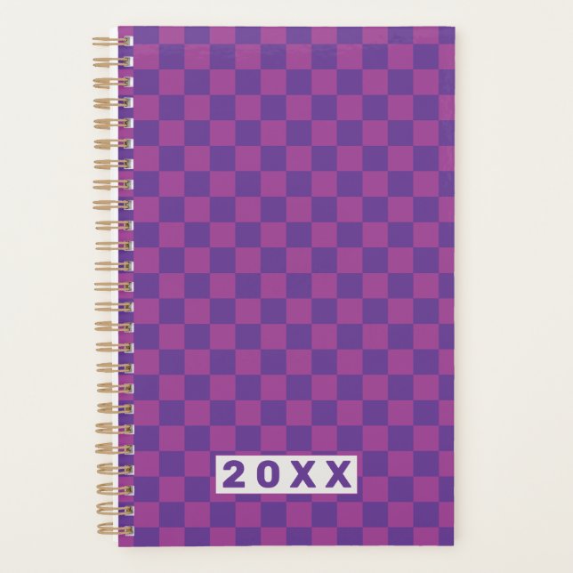 Agenda Tablero de Damas de Ciruela Púrpura (Anverso)