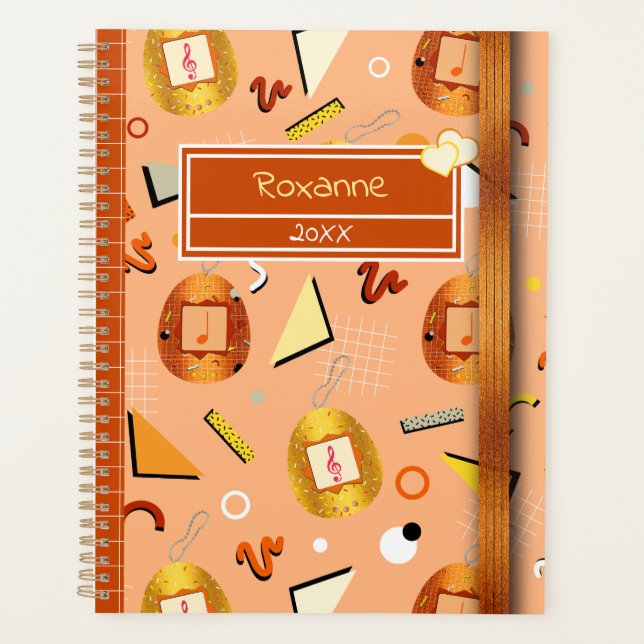 Agenda Tamagotchi Naranja Kawaii (Anverso)