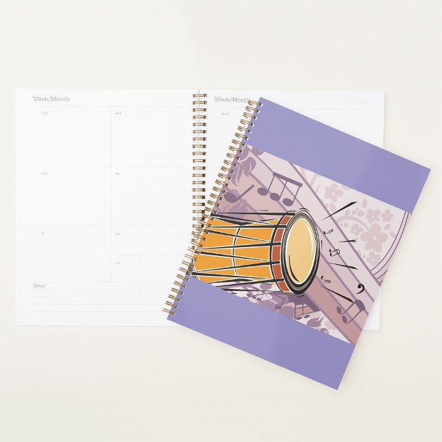 Agenda Tambor Bongo Tradicional Con Notas Musicales (Subido por el creador)