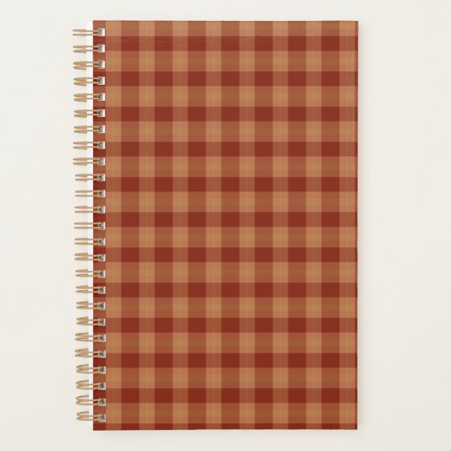 Agenda Tan Tartan Planner  (Anverso)