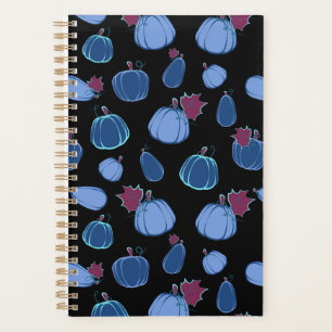 Agenda Tapa de calabazas de plumas azules Patrón de cosec