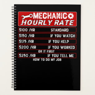 Agenda Tarifa horaria mecánica - Mecánico de coches
