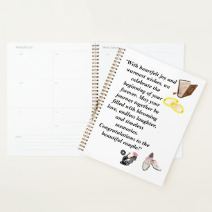Agenda Tarjeta de boda elegante: tacones negros chic con