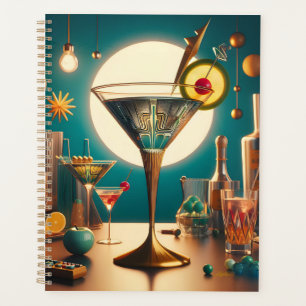 Agenda Tarjeta de circuito futurista atómico Martini