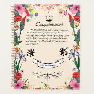 Agenda Tarjeta de felicitación por su cumpleaños número 8