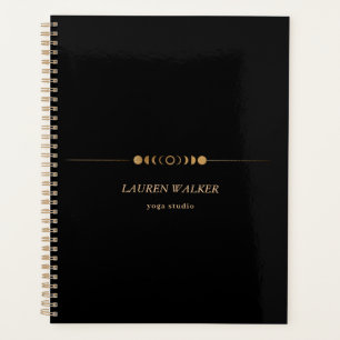 Agenda Tarjeta de presentación Golden Moon Phases Yoga St
