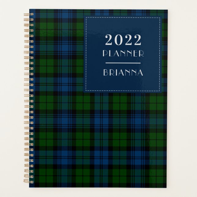 Agenda Tartan Plaid Clan Campbell Militar 2022 Check (Anverso)