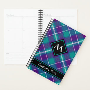 Agenda Tartán verde marino, púrpura y azul