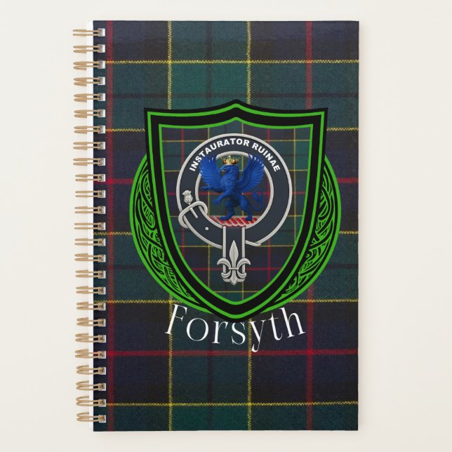 Agenda Tartán y Cresta del Clan Escocés Forsyth (Anverso)