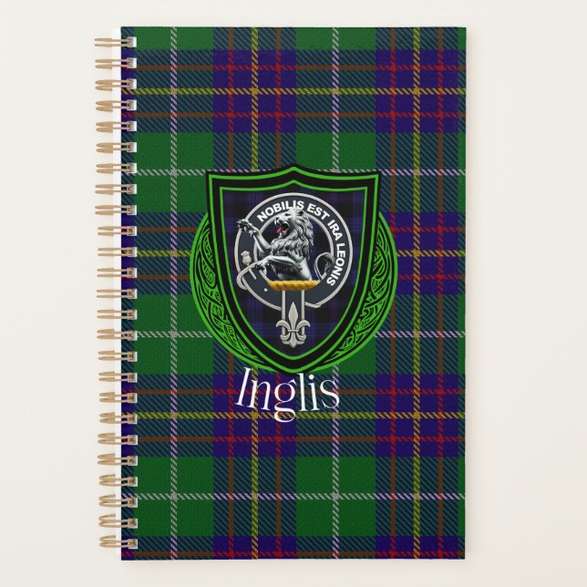 Agenda Tartan y Cresta del Clan Escocés Inglis (Anverso)