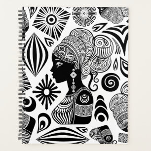Agenda Tatuaje tribal de retrato Chica africano