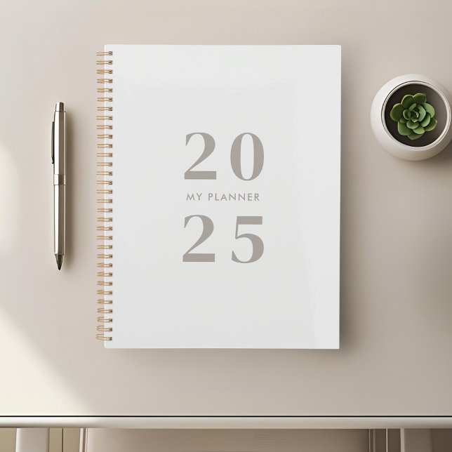 Agenda Taupe Minimalista moderno 2025 (Subido por el creador)