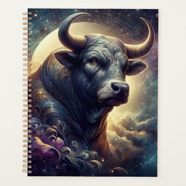 Agenda Taurus Zodiac Art - Majestic Bull (Anverso)