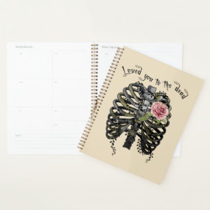 Agenda Te amé a los muertos Jaula de costillas florales