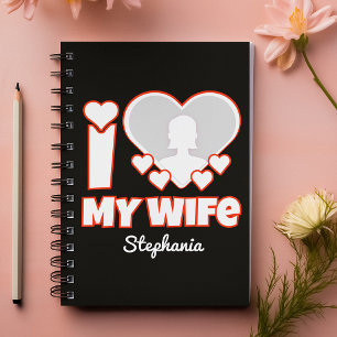 Agenda Te amo a mi esposa personalizado: añade nombre y f