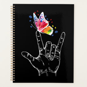Agenda Te Amo El Autismo De La Mariposa Del Lenguaje De R