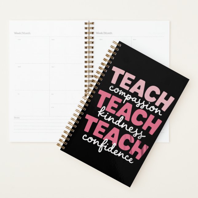 Agenda Teach Cute Teacher Life Education Inspirational  (Demostración)