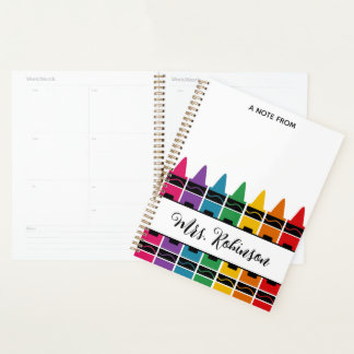 Agenda Teacher Appreciation Rainbow Crayon 