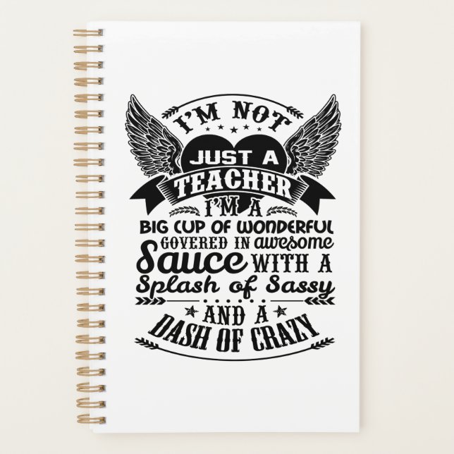 Agenda Teacher Planner Book Weekly Funny Regalos de Cumpl (Anverso)