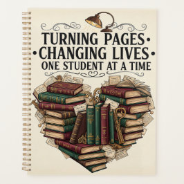 Agenda Teacher Planner | Turning Pages Book Heart