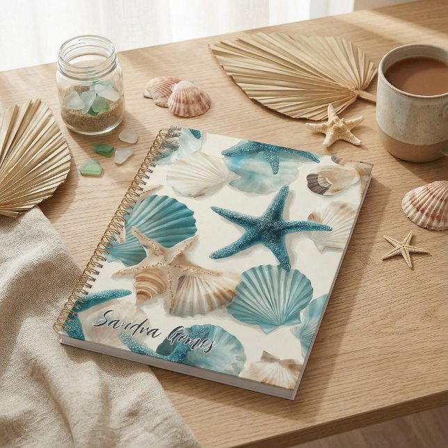 Agenda Teal Turquoise green corals pattern  (Subido por el creador)