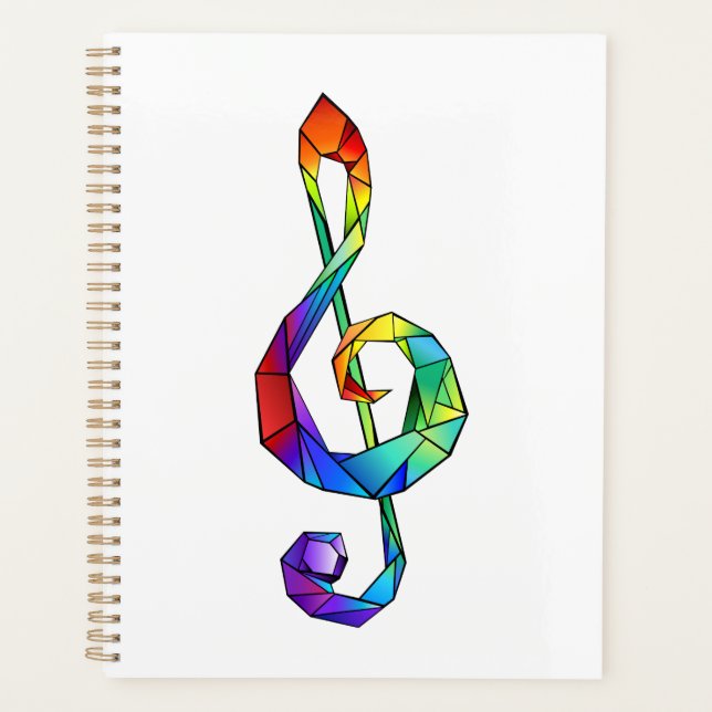 Agenda Tecla musical arcoiris tremendo clef (Anverso)