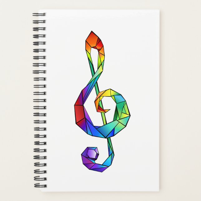 Agenda Tecla musical arcoiris tremendo clef (Anverso)