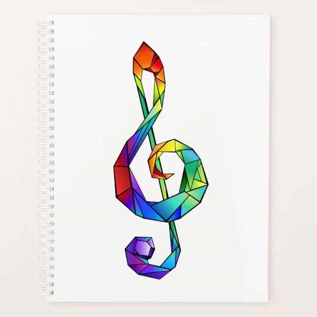 Agenda Tecla musical arcoiris tremendo clef (Anverso)