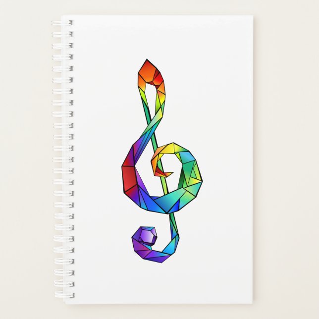 Agenda Tecla musical arcoiris tremendo clef (Anverso)