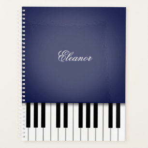 Agenda Teclado de música de piano azul de medianoche pers