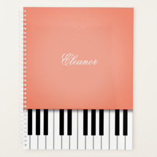 Agenda Teclado de música de piano de Naranja Apricot pers