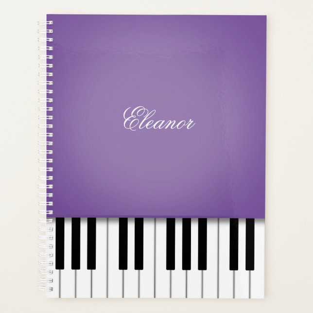 Agenda Teclado Purple Piano Music CustomIzed (Anverso)