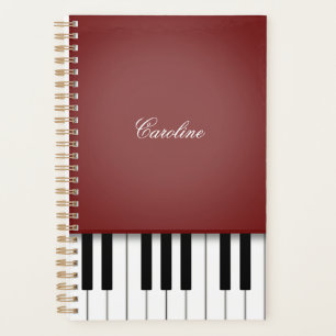 Agenda Teclado Wine Red Piano Música Personalizada