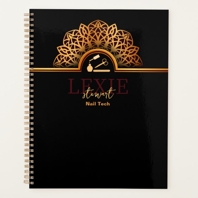 Agenda Técnica de uñas elegante y con clase (Anverso)