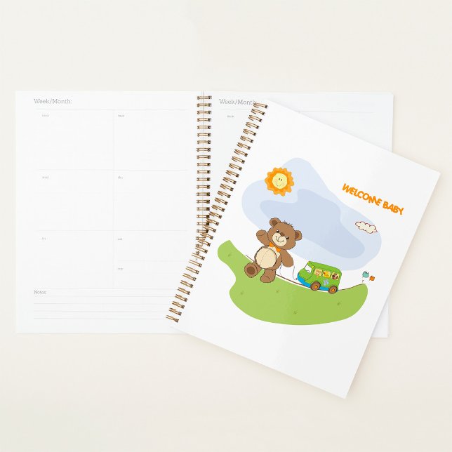 Agenda Teddy Bear Bienvenida Bebé Nursera Diseño (Subido por el creador)