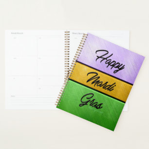 Agenda Tema atrevido de Mardi Gras de SlipperyJoe's púrpu