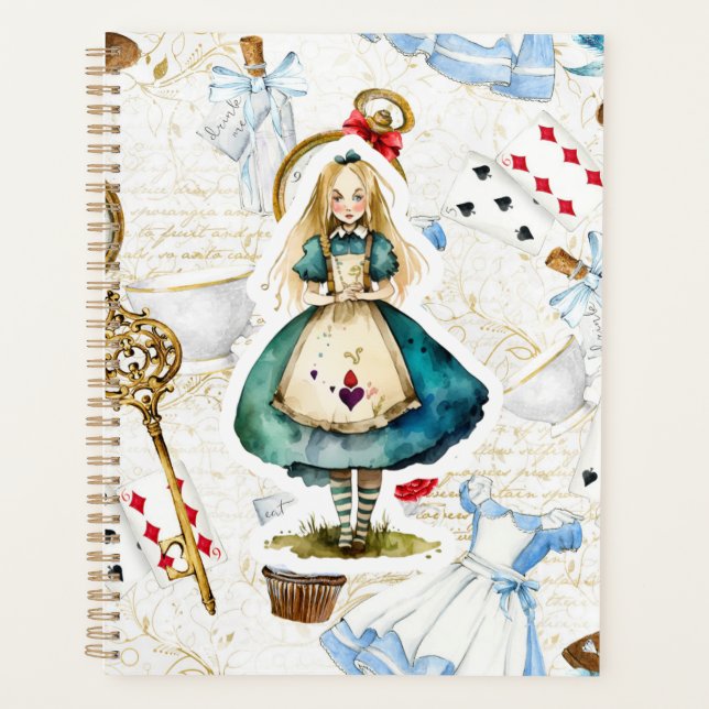 Agenda Tema De Alice In Wonderland (Anverso)