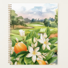 Agenda Tema del Naranja de golf Blossom para Florida Golf