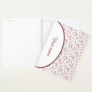 Agenda Tema musical rojo personalizado
