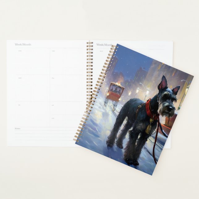 Agenda Temporada festiva de los Navidades Schnauzer en mi (Demostración)