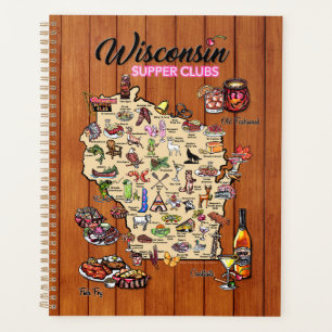 Agenda Temporizador de día - Wisconsin Supper Club Map Pl