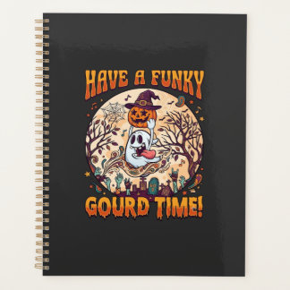 Agenda Tener tiempo de calabaza funky Halloween Fantasma
