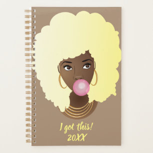 Agenda ¡Tengo Esto! Mujer negra, friendo el beige de los