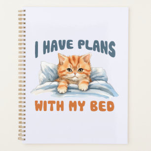 Agenda Tengo planes con mi cama - un Naranja acogedor